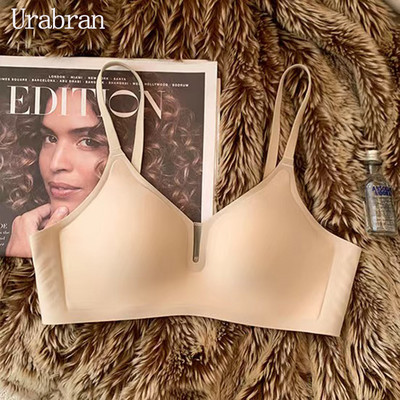URABRAN nadograđeno mekano potporno bešavno donje rublje za male grudi, skupljene za žene, tanki grudnjak protiv opuštanja bez čeličnog prstena