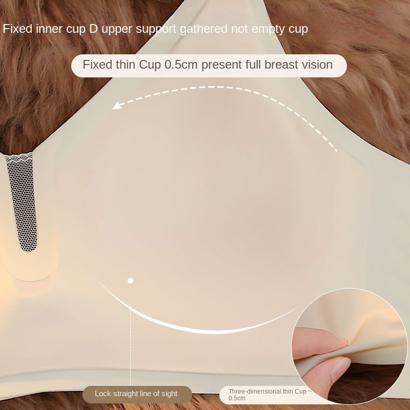 URABRAN nadograđeno mekano potporno bešavno donje rublje za male grudi, skupljene za žene, tanki grudnjak protiv opuštanja bez čeličnog prstena