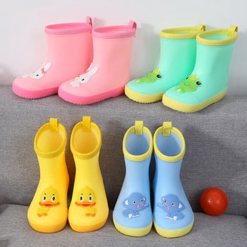 Анимационни класически детски обувки PVC гумени детски бебешки анимационни обувки Обувки за вода Водоустойчиви ботуши за дъжд Малко момиче Момче Дъждовни ботуши
