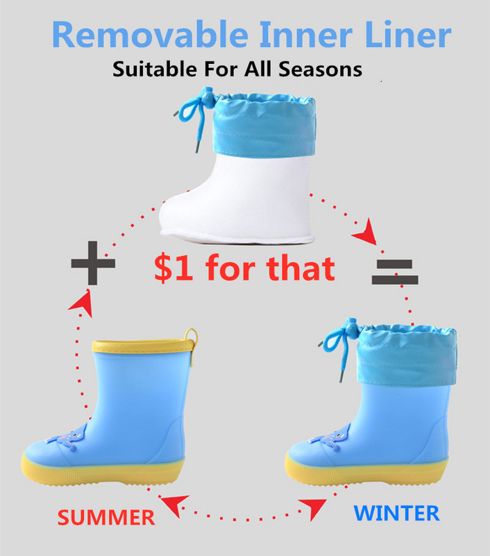 Pantofi clasici pentru copii de desene animate din cauciuc PVC pentru copii Pantofi de desene animate pentru bebelusi Pantofi de apa Cizme de ploaie impermeabile pentru copil fetita baietel cizme de ploaie