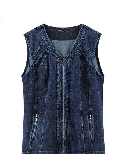 LIH HUA ženski prsluk veće veličine Proljetna visoka elastičnost s džepovima Pamučni pleteni ležerni modni prsluk