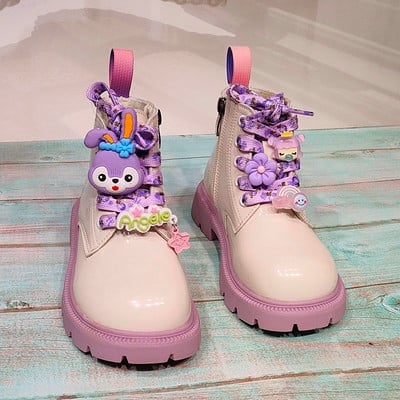 Detské topánky dievčenské čižmy, jesenné kreslené roztomilé detské ležérne tenisky, protišmykové športové tenisové turistické módne členkové čižmy pre dievčatá