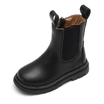 Μέγεθος 21-30 Παιδικά Ανοιξιάτικα Παπούτσια Chelsea Χειμώνα Χοντρό κάτω αδιάβροχα λευκά βαμβακερά μποτάκια βρετανικού στυλ Μικρές μπότες για κορίτσια