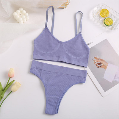 Γυναικείο Σετ εσώρουχα Σέξι Push Up Bralette Γυναικεία γυμναστική χωρίς ραφή Αθλητικά εσώρουχα Σετ σουτιέν Σετ Tank Crop Tops S-XL