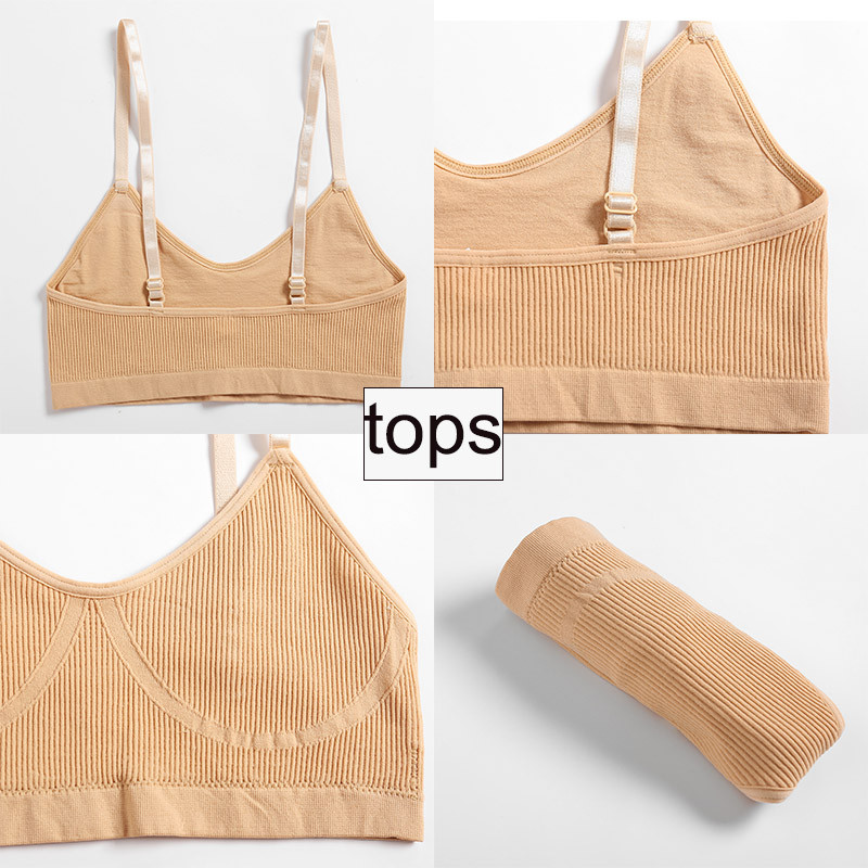 Γυναικείο Σετ εσώρουχα Σέξι Push Up Bralette Γυναικεία γυμναστική χωρίς ραφή Αθλητικά εσώρουχα Σετ σουτιέν Σετ Tank Crop Tops S-XL