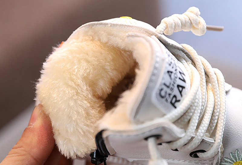 Jesen Zima Dječje čizme za plimu Jesen Zima Topli debeli pamuk Dječaci Djevojčice Čizme za snijeg Kožne čizme za malu djecu Sportske tenisice