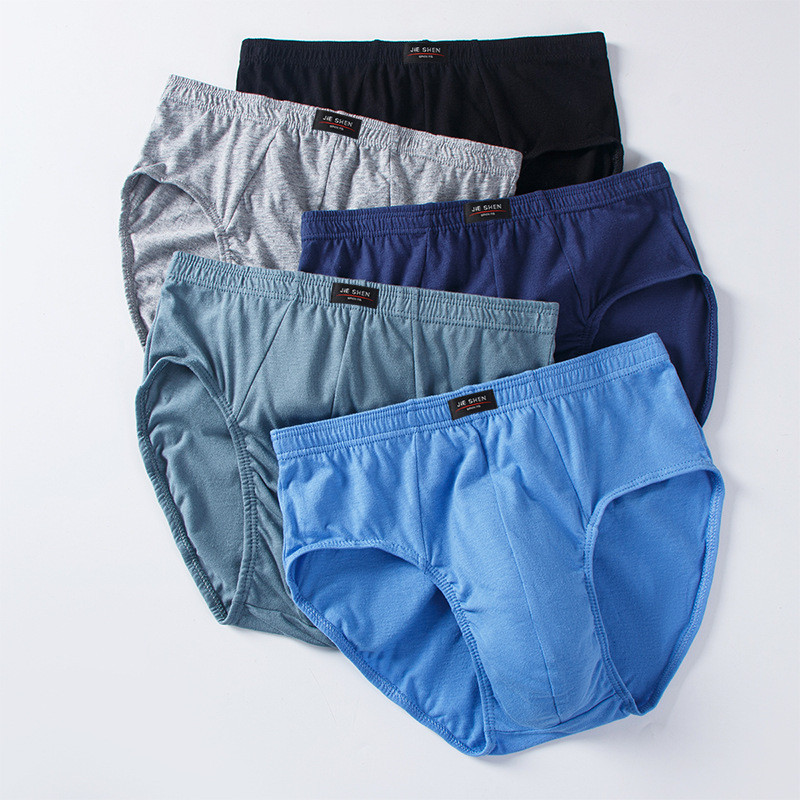 Slip pentru bărbați 100% bumbac, lenjerie de corp elastică pentru bărbați, lenjerie de corp, chiloți largi, respirabili pentru bărbați, chiloți confortabili înalți