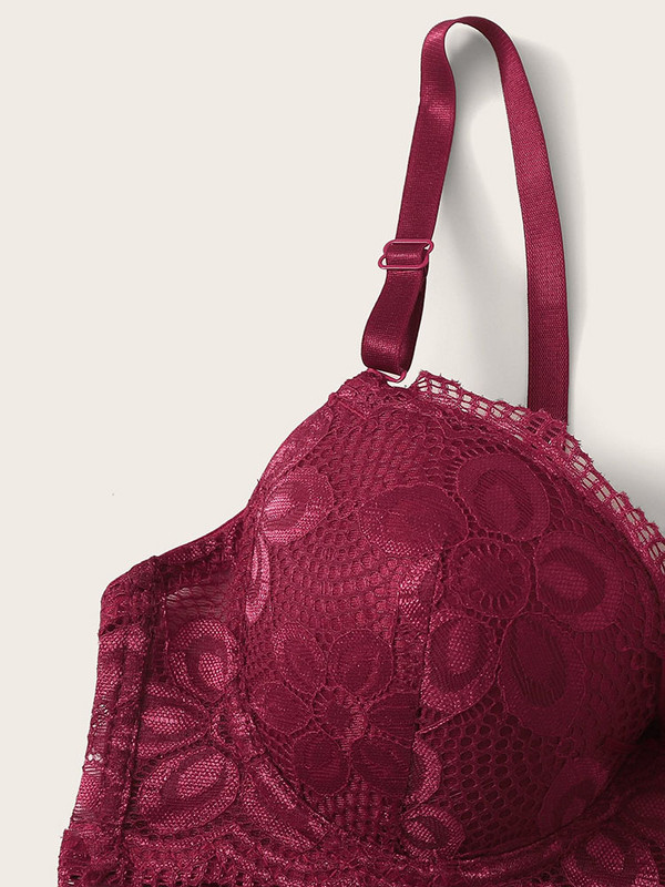 Imbracaminte Florala Transparenta Doua Piese Lenjerie Push Up Pentru Femei A2123