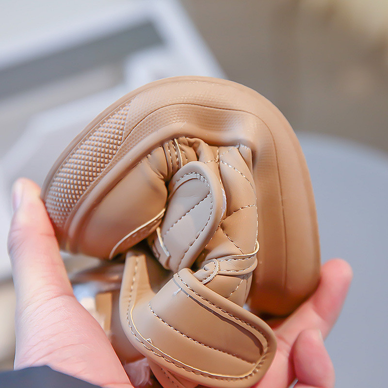 Cizme de iarnă pentru copii coreeni 2023 pentru băieți, fete, din piele, cizme de zăpadă calde, cu șnur, pantofi din bumbac pentru copii, cu talpă moale