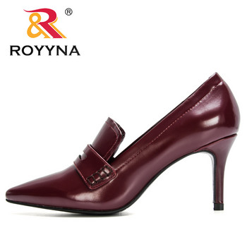 ROYYNA Нови дизайнерски оригинални висококачествени дамски обувки с остри пръсти, тънки токчета, хубави кожени сватбени обувки Feminimo