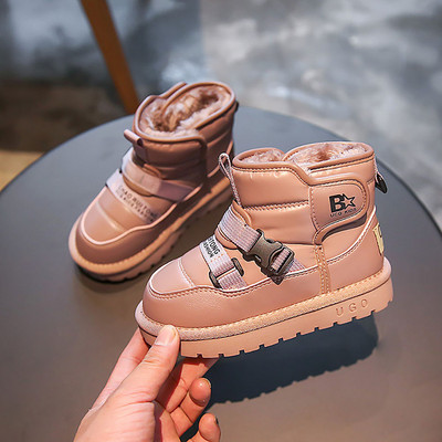 Zimske plišane čizme za snijeg za djecu, debele, tople pamučne cipele do gležnja, vodootporna, protuklizna, tinejdžerska obuća za dječake i djevojčice