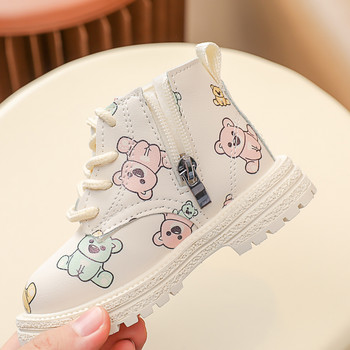 Детски памучни къси ботуши Бебешки сладки анимационни ботуши Модни за момичета Топли зимни обувки Момчета Противоплъзгащи се ботуши за малки деца