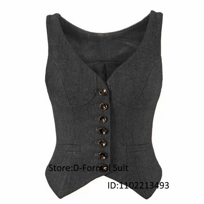 Dámska vlnená bunda s výstrihom do V a strihom rybej kosti, bez rukávov, úzky strih, vintage, ležérna letná pletená vesta od dámskeho športového obleku, nové vrchné oblečenie