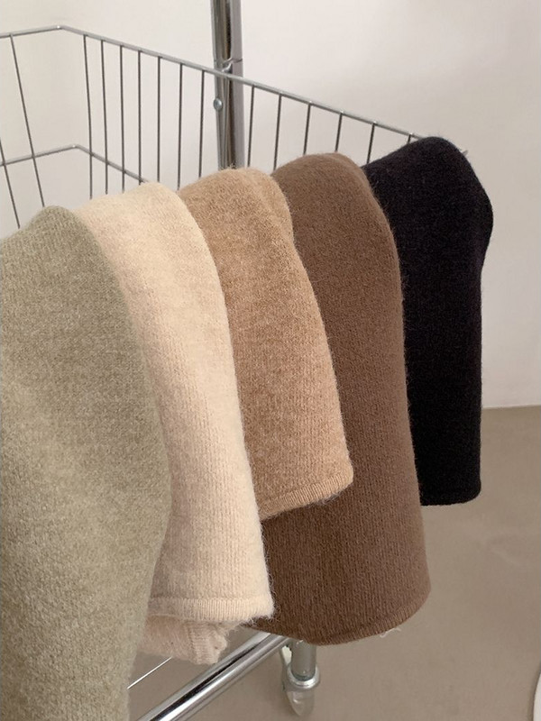 Pulover tricotat Veste Femei Solid Casual Tricoturi vintage Coreeană Elegantă Fără mâneci Nou Sosire Chic Toamnă Iarnă Moda caldă