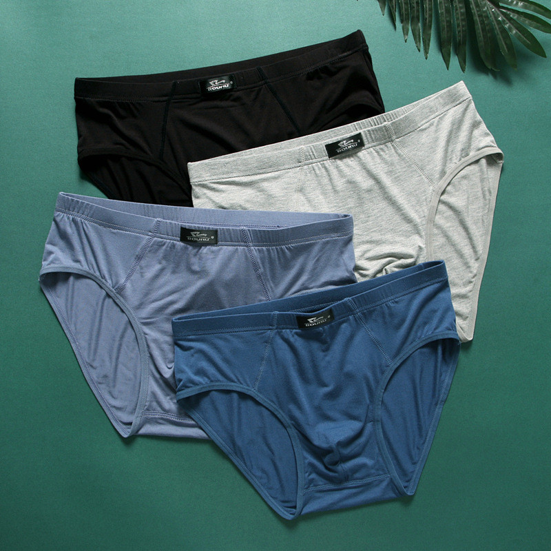 Muške gaćice velike veličine Muško donje rublje od bambusovih vlakana Prozračne jednobojne labave elastične gaćice za muškarce Seksi gaće Cueca