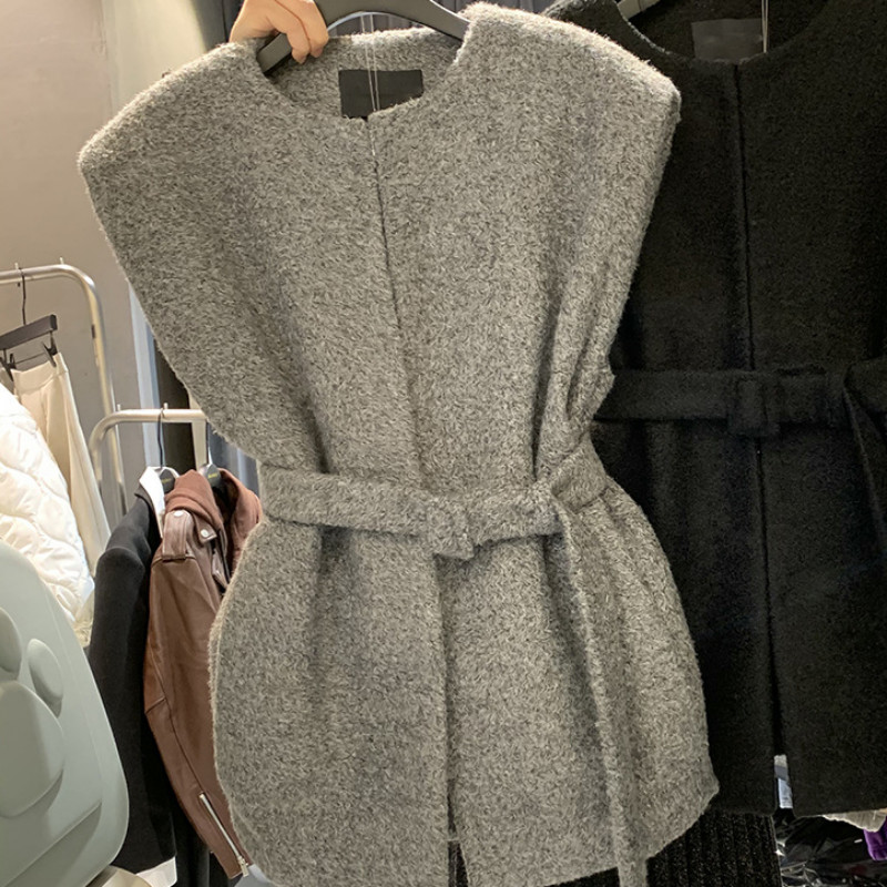 OCEANLOVE Ženski prsluci Jednobojni zavoji Korejski modni Jesen Zima Tanki džemperi Vintage All Match Pull Femme Hiver Topovi