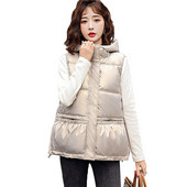 2022 Nová bavlnená páperová vesta pre ženy, zimná módna bavlnená vesta, ležérna streetwear bunda bez rukávov pre ženy, vesta Chaleco Mujer