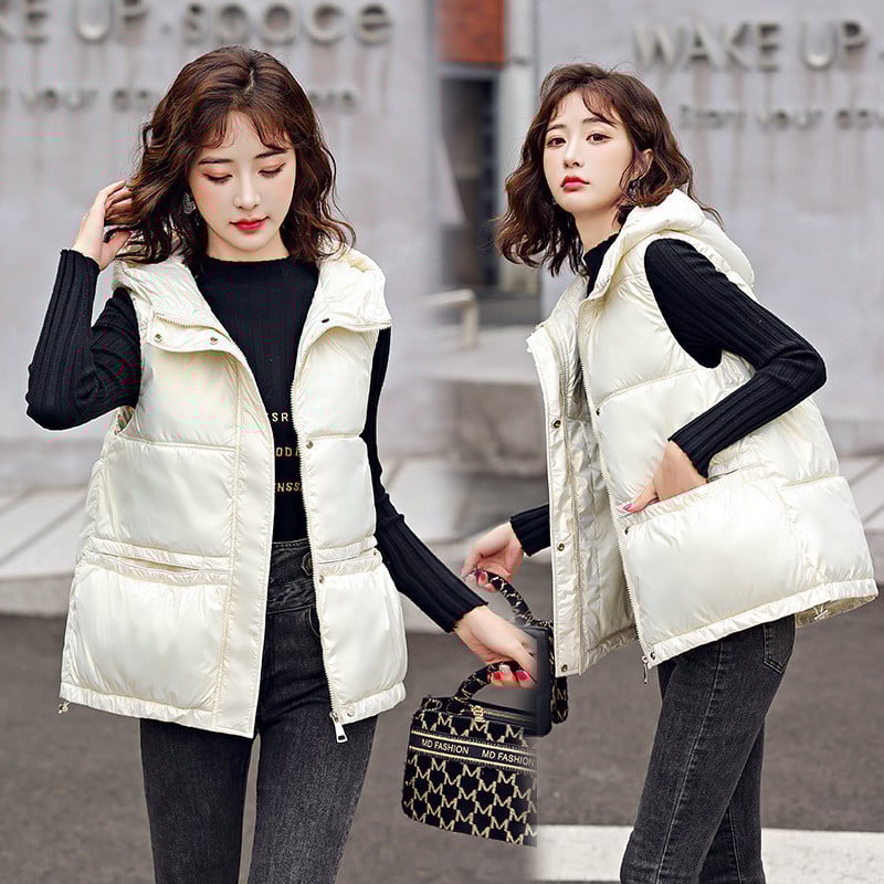 2022 Nová bavlnená páperová vesta pre ženy, zimná módna bavlnená vesta, ležérna streetwear bunda bez rukávov pre ženy, vesta Chaleco Mujer