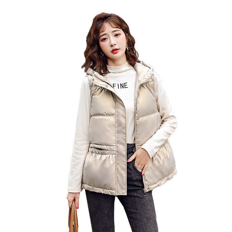 2022 Nová bavlnená páperová vesta pre ženy, zimná módna bavlnená vesta, ležérna streetwear bunda bez rukávov pre ženy, vesta Chaleco Mujer