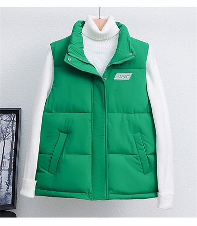 2022, noua toamnă iarnă, jachetă puf pentru femei, vestă groasă din bumbac, fără mâneci, vestă, jachetă cu fermoar, Chaleco Mujer