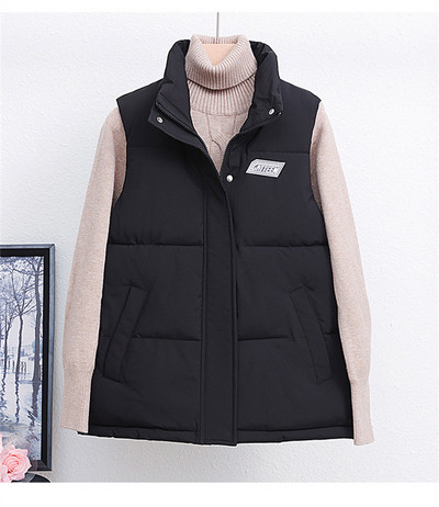 2022, noua toamnă iarnă, jachetă puf pentru femei, vestă groasă din bumbac, fără mâneci, vestă, jachetă cu fermoar, Chaleco Mujer