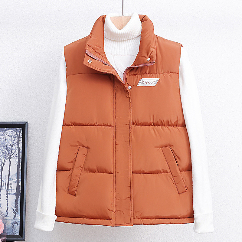 2022, noua toamnă iarnă, jachetă puf pentru femei, vestă groasă din bumbac, fără mâneci, vestă, jachetă cu fermoar, Chaleco Mujer