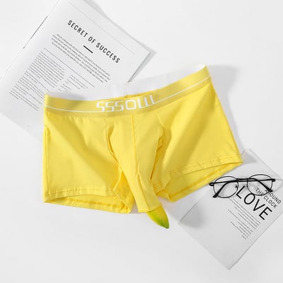 Seksi muške bokserice sa dugim slonovim nosom, udobne, prozračne, muške pamučne torbice, bokserice, velike gaćice, donje rublje