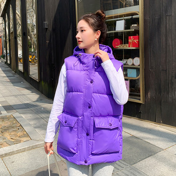 2023 Φθινόπωρο Χειμώνας Γυναικείο βαμβακερό γιλέκο Κορεατικό φαρδύ μεγάλο μπουφάν με τσέπη Γυναικείο αμάνικο γιλέκο Εξωτερικά ρούχα Chaleco Mujer