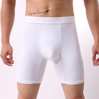 Дълги боксерски гащички Ice Silk Seamless Man Underwear Европейски размер Мъжки боксерки Удобни гащи с дълги крака Високо качество