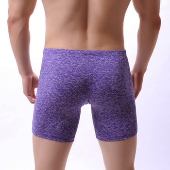 Σέξι ανδρικά εσώρουχα μπόξερ Μόδα U Bulge Pouch Εσώρουχα Ανδρικά σώβρακα με μακρύ πόδι που αναπνέει Ανδρικά σορτς μπόξερ Cueca