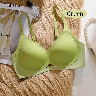Urabran Jelly Sexy Hollow Fixed Cup Moteriškas apatinis trikotažas Minkšta atrama be plieno žiedo Patogi U formos nugarėlė Moteriška liemenėlė