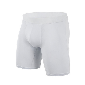 Мъжки памучни спортни къси панталони с дълги крачоли Дишащи удобни мъжки бельо Боксерки Меки еластични удължени мъжки долни гащи