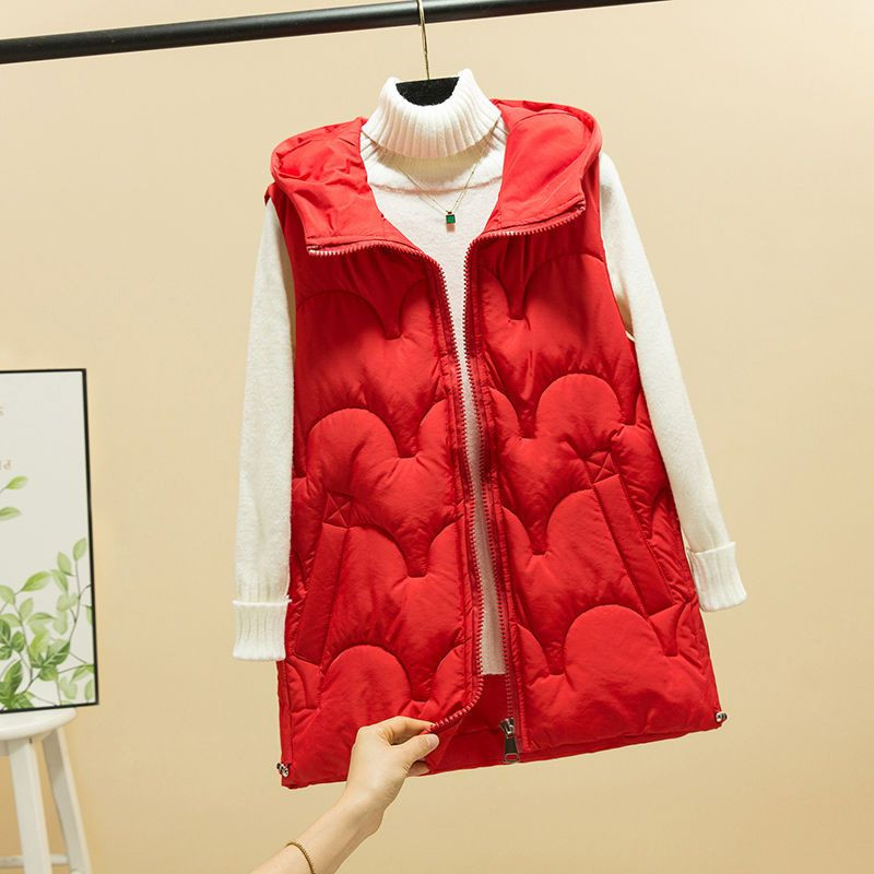 Moteriškos žieminės šiltos medvilnės paminkštintos pūkinės liemenės be rankovių parkas Striukė Liemenė Stora moteriška vėjo striukė su gobtuvu liemenė