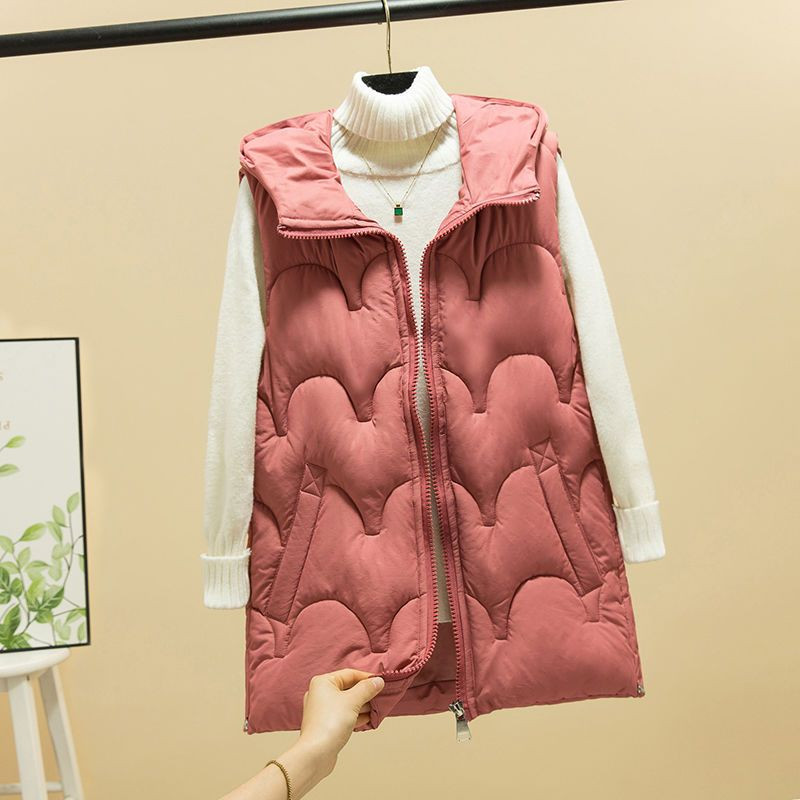 Moteriškos žieminės šiltos medvilnės paminkštintos pūkinės liemenės be rankovių parkas Striukė Liemenė Stora moteriška vėjo striukė su gobtuvu liemenė