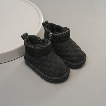 Ботуши за сняг за бебета и момичета Есен Зима Детски обувки на открито Детски обувки Водоустойчиви Ветроустойчиви против хлъзгане Плюшени детски ботуши