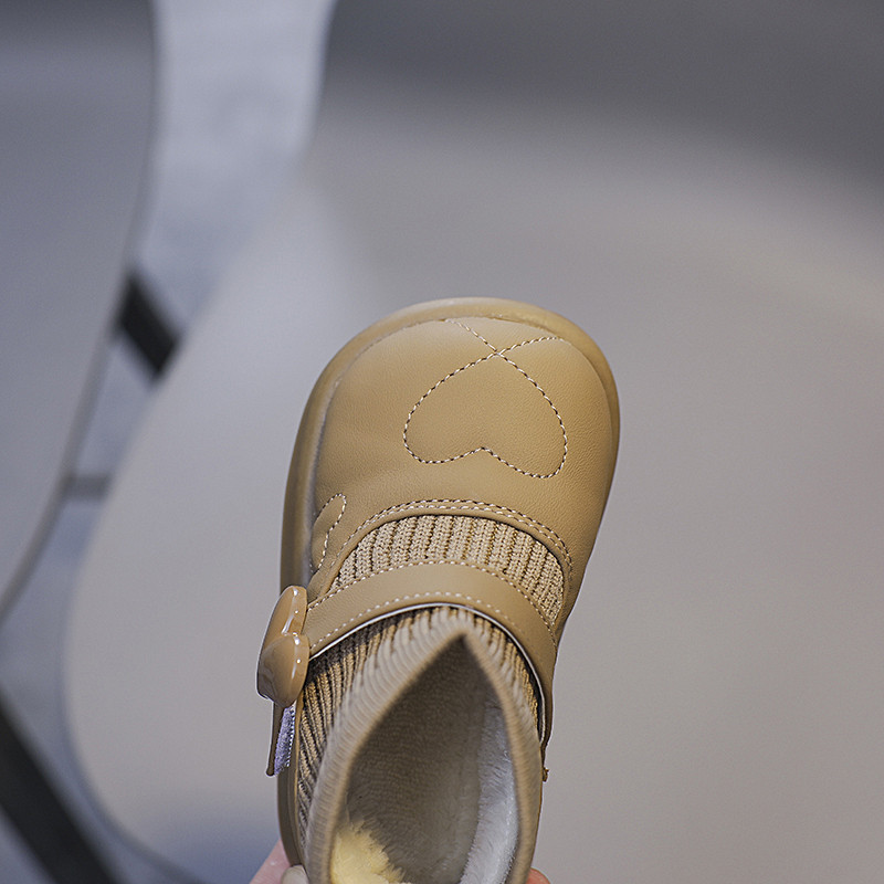 Cizme de zăpadă pentru fetițe, toamnă iarnă, pantofi tricotati pentru copii, impermeabile, rezistente la vânt, anti-alunecare, în aer liber, calde, de pluș, pentru copii.