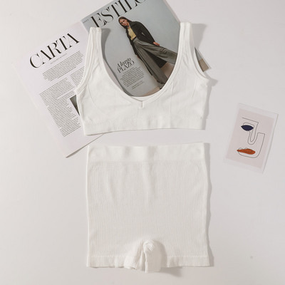 Σετ σουτιέν χωρίς ραφές Γυναικείο σουτιέν V λαιμού Ασύρματο σουτιέν Σέξι εσώρουχα Σετ μαλακά σορτς Γυναικεία εσώρουχα Γυναικεία Comfy Intimates