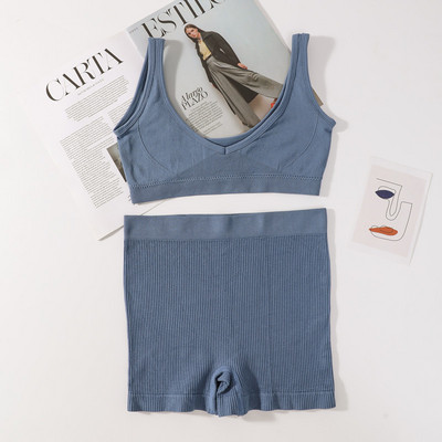 Σετ σουτιέν χωρίς ραφές Γυναικείο σουτιέν V λαιμού Ασύρματο σουτιέν Σέξι εσώρουχα Σετ μαλακά σορτς Γυναικεία εσώρουχα Γυναικεία Comfy Intimates