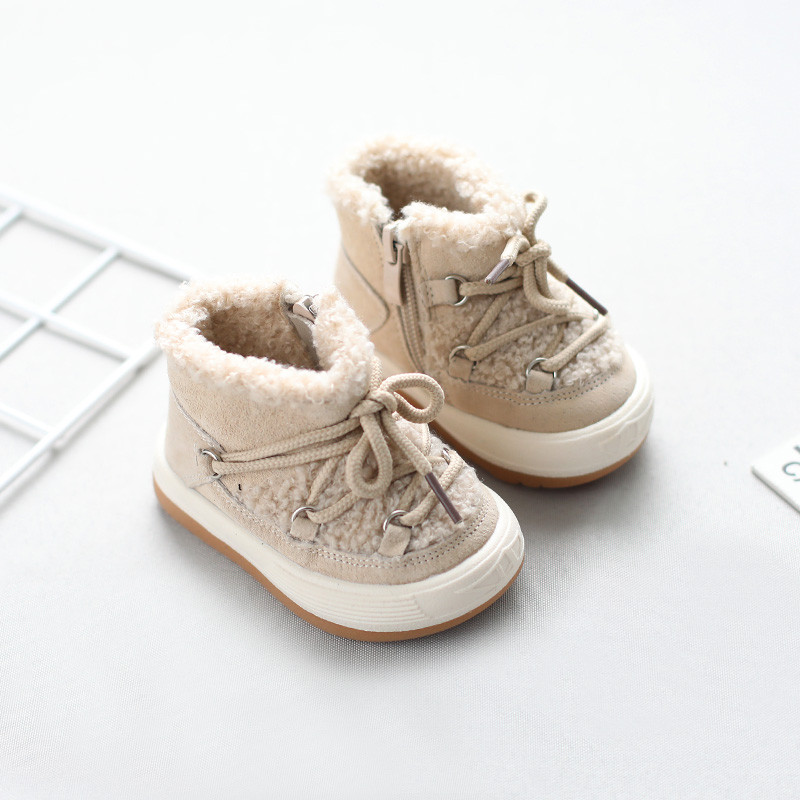 Rudens žiema mergaičių berniukų sniego batai vaikams medvilniniai paminkštinti batai šilti pliušiniai, neslidūs vaikiški, aukšti batai mažiems vaikams