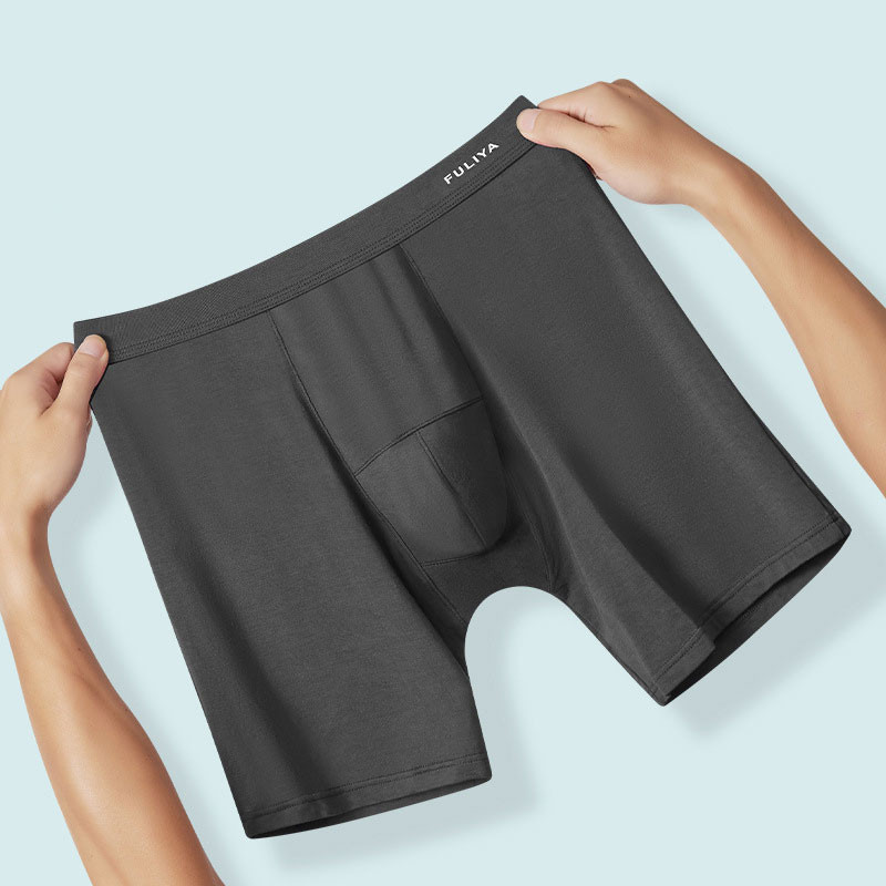 Modalne muške bokserice velike veličine Seksi donje rublje Prozračne mekane gaćice Muške gaćice srednjeg struka duge nogavice Sportsko muško donje rublje