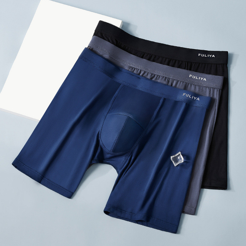 Modalne muške bokserice velike veličine Seksi donje rublje Prozračne mekane gaćice Muške gaćice srednjeg struka duge nogavice Sportsko muško donje rublje