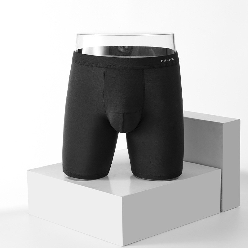 Modalne muške bokserice velike veličine Seksi donje rublje Prozračne mekane gaćice Muške gaćice srednjeg struka duge nogavice Sportsko muško donje rublje