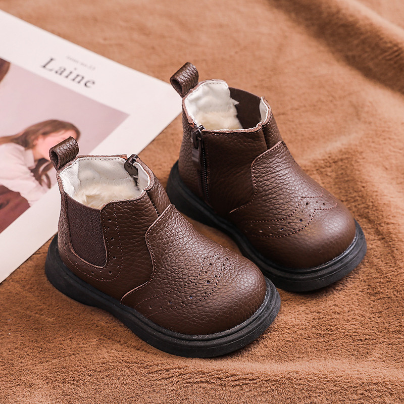 Žieminiai mergaičių sniego batai  berniukų lauko pliušiniai batai kūdikiams, medvilniniai paminkštinti batai, vėjui atsparūs, vandeniui atsparūs vaikiški batai