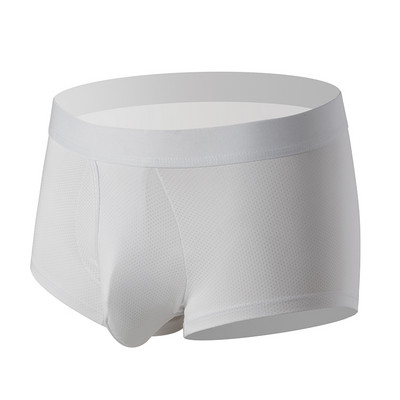 Dimensiune EUR Lenjerie de corp pentru bărbați, din mătase de gheață, fără sudură, boxer, husă convexă, boxer, cu plasă, respirabil, chiloți sexy pentru bărbați