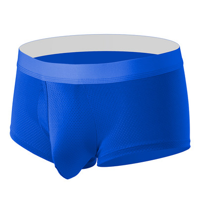 Dimensiune EUR Lenjerie de corp pentru bărbați, din mătase de gheață, fără sudură, boxer, husă convexă, boxer, cu plasă, respirabil, chiloți sexy pentru bărbați