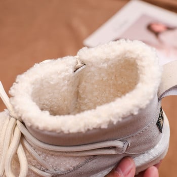 Бебе момичета момчета ботуши за сняг есен зима детски памучни обувки удебелени плюшени против хлъзгане на открито детски ежедневни ботуши