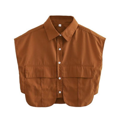 Foridol Plava traper jakna bez rukava, osnovni prsluk, kaput, ženski jesenski kaput na kopčanje, jakna, ženska odjeća, bluza, majice, majice, 2023.