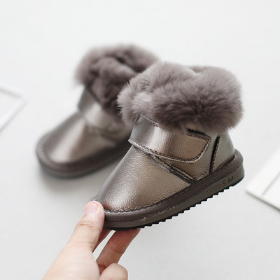 Cizme de zăpadă pentru fete și băieți, toamnă iarnă, pantofi calduri de pluș pentru copii, pantofi anti-alunecoși, pentru copii, impermeabili, rezistenti la vânt