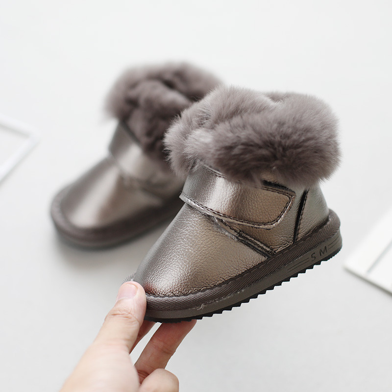 Cizme de zăpadă pentru fete și băieți, toamnă iarnă, pantofi calduri de pluș pentru copii, pantofi anti-alunecoși, pentru copii, impermeabili, rezistenti la vânt