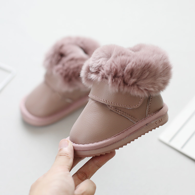 Cizme de zăpadă pentru fete și băieți, toamnă iarnă, pantofi calduri de pluș pentru copii, pantofi anti-alunecoși, pentru copii, impermeabili, rezistenti la vânt